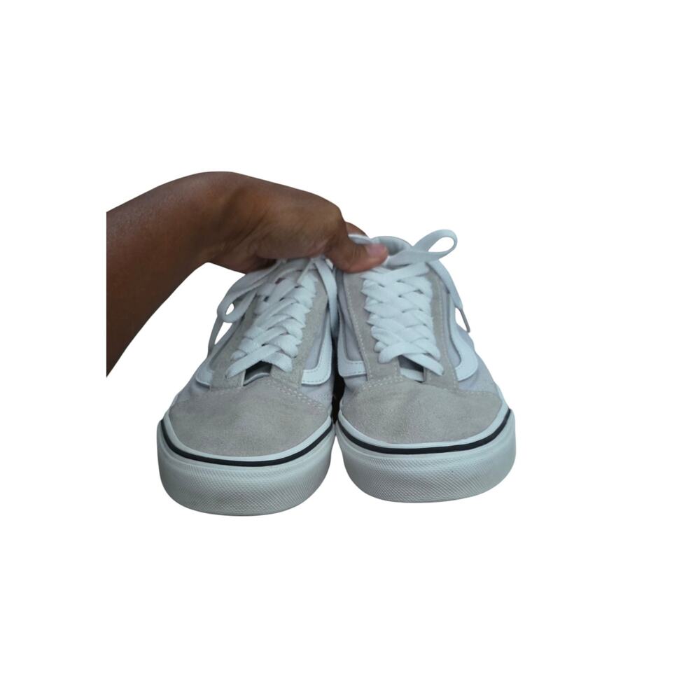 Vans Old Skool Low Top Sneakers Unisex 7 M 8.5 W Light Grey Suede Canvas - Picture 6 of 12